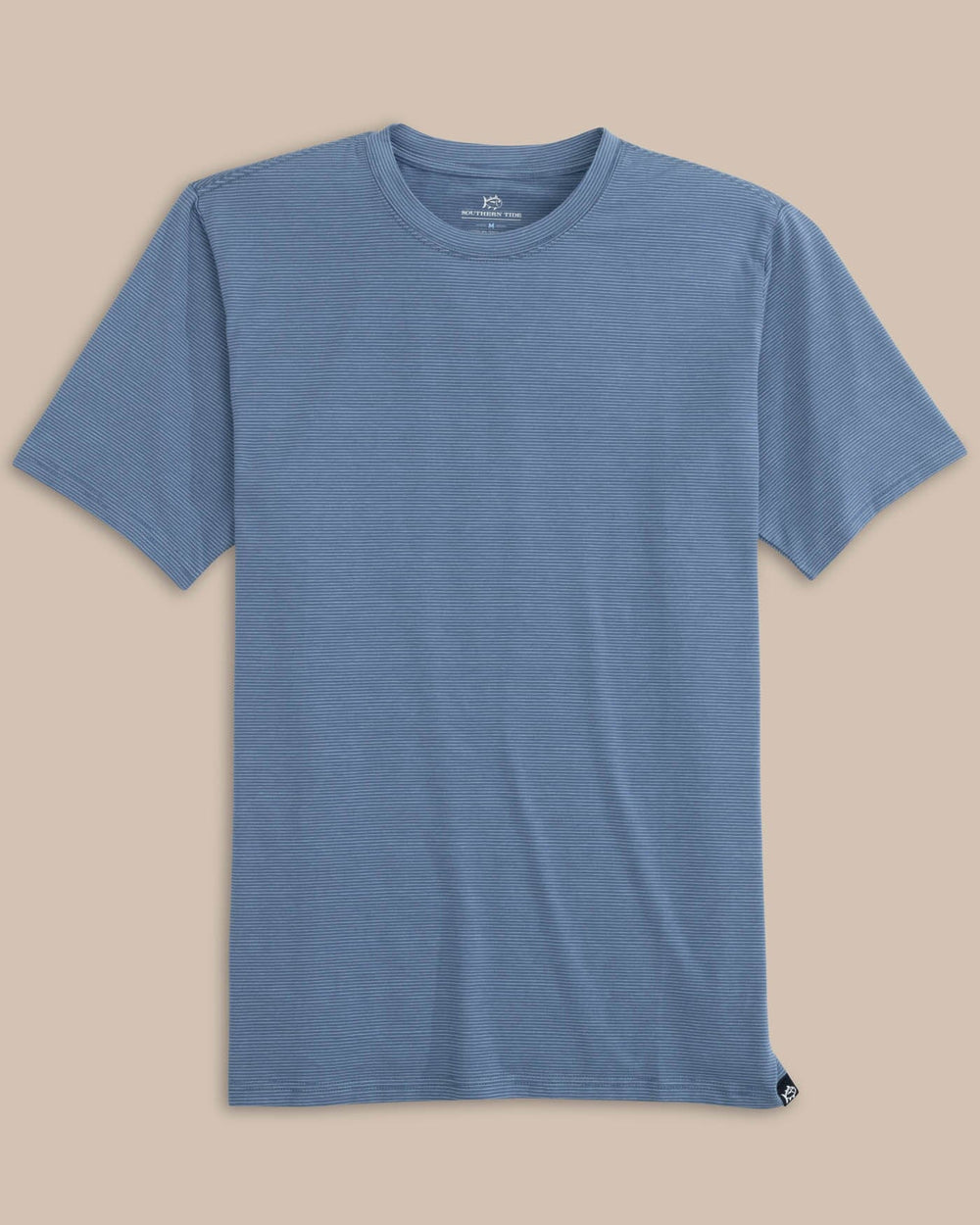 The front view of the Southern Tide The Seaport Davenport Stripe Tee by Southern Tide - Coronet Blue