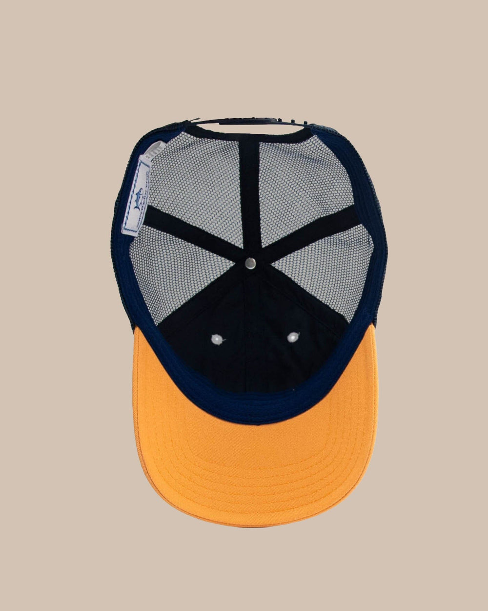 The detail view of the Southern Tide The Skipjack Trucker Hat by Southern Tide - White