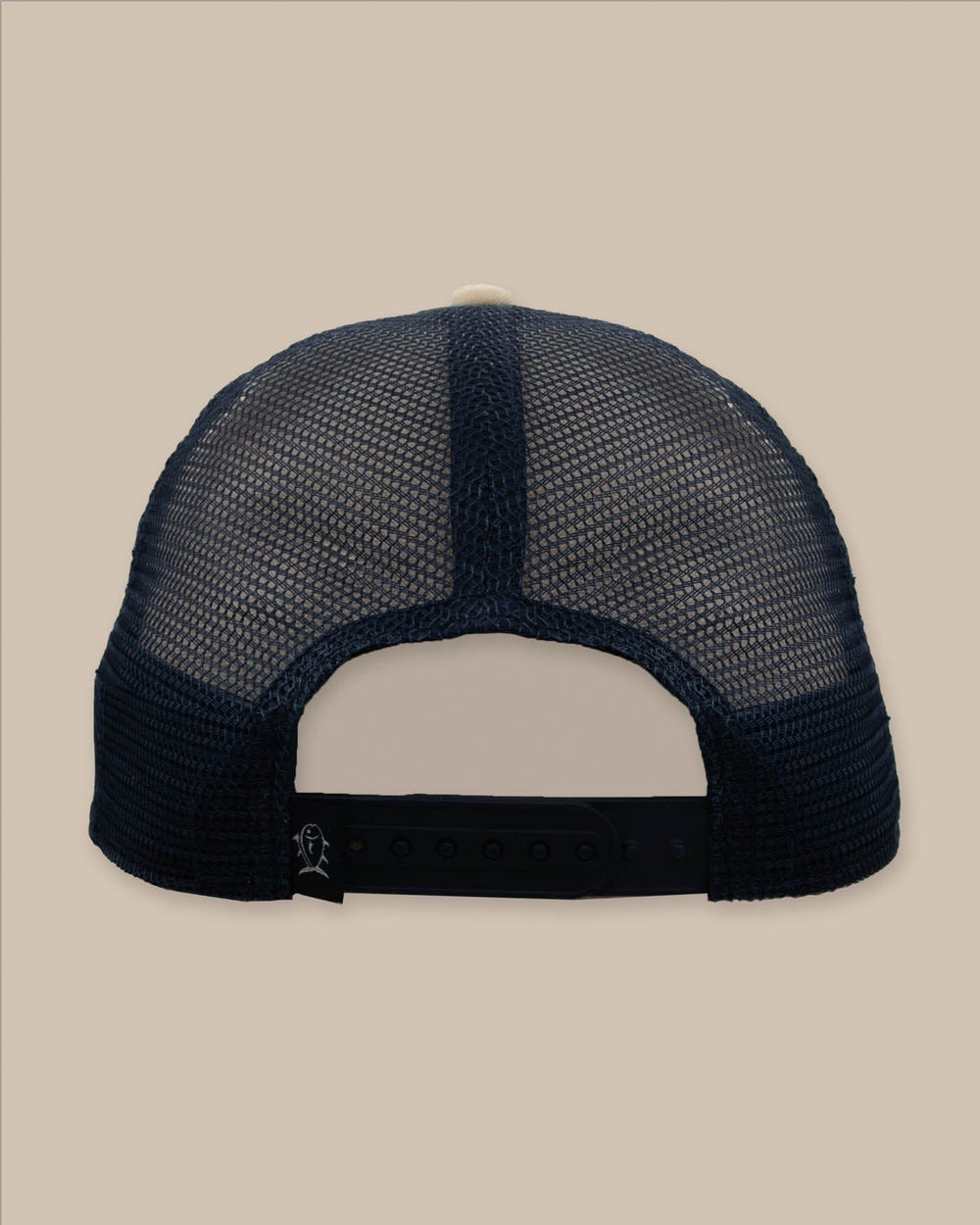 The back view of the Southern Tide Tidal Wave Trucker Hat by Southern Tide - Stone